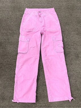 American Age Pink Cargo Joggers